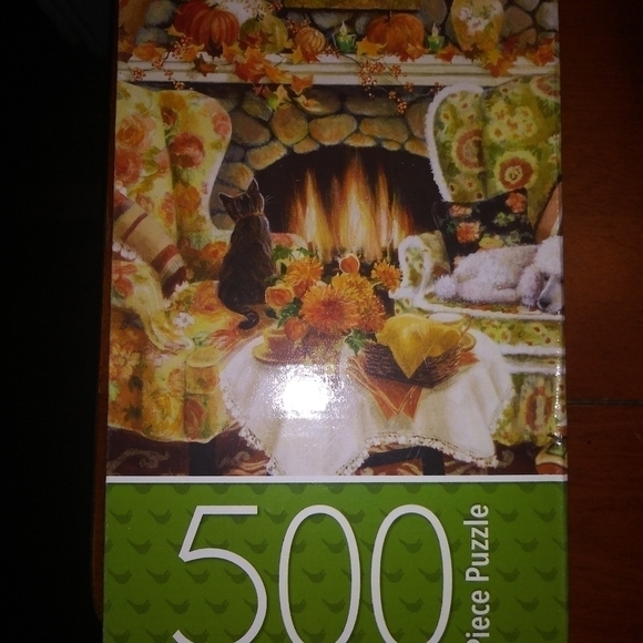 Cozy by the Fire 500 Piece Puzzle - Picture 1 of 1